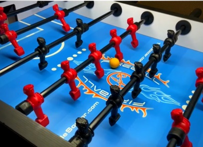 Practice and Learn the strategies of foosball