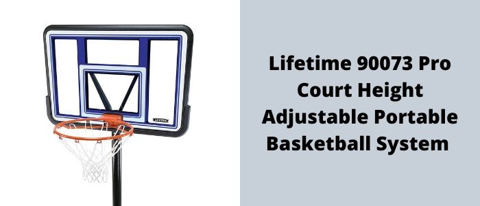 Lifetime 90073 Pro Court Height Adjustable Portable Basketball System